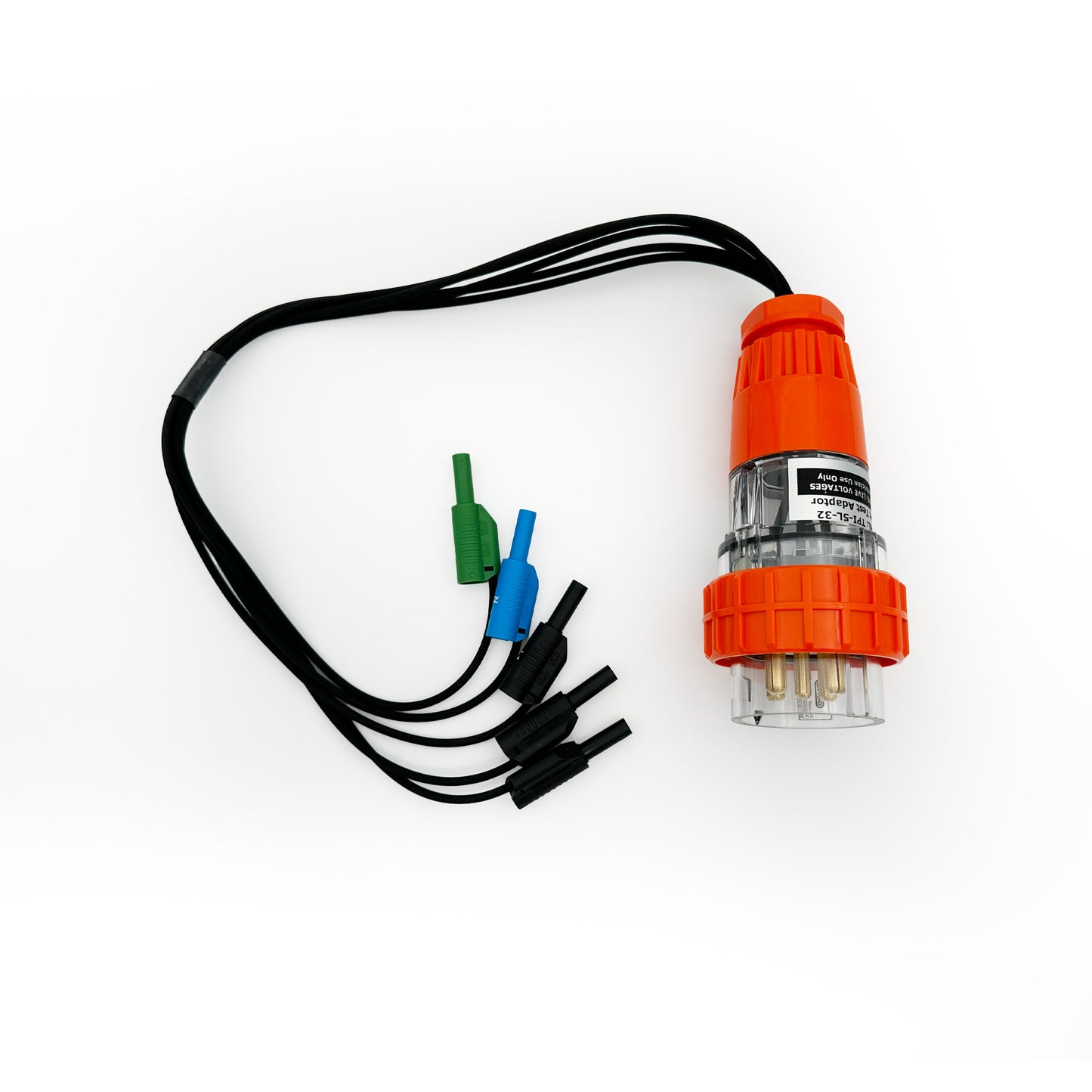 32A 3-Phase Plug to 4mm Banana Plug Test Lead Adaptor