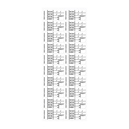 Slimline Small RCD Test Tags (200 pack) 35mm x 17mm