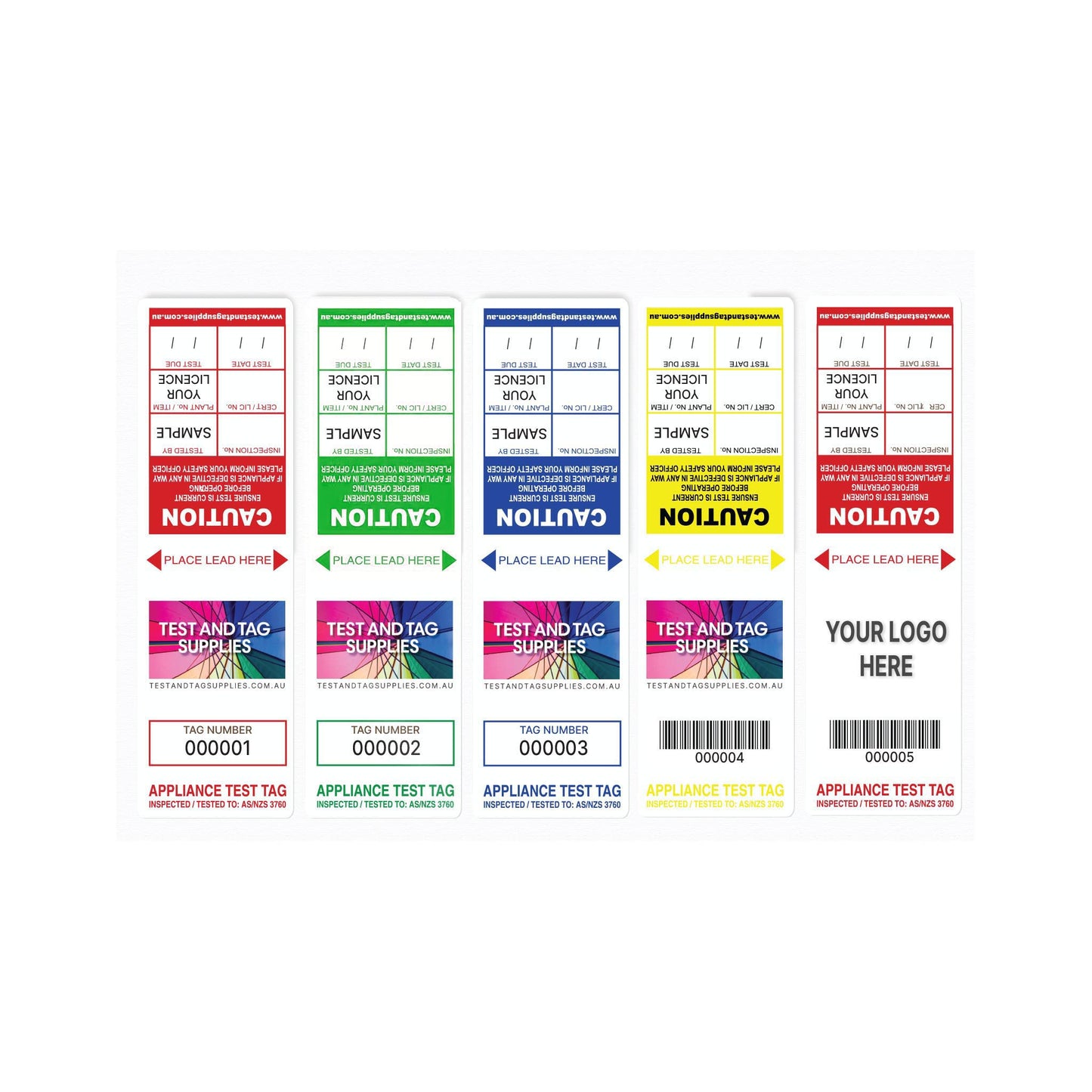 Customised Slimline Non Laminated Tags (500 pack) - with Pen
