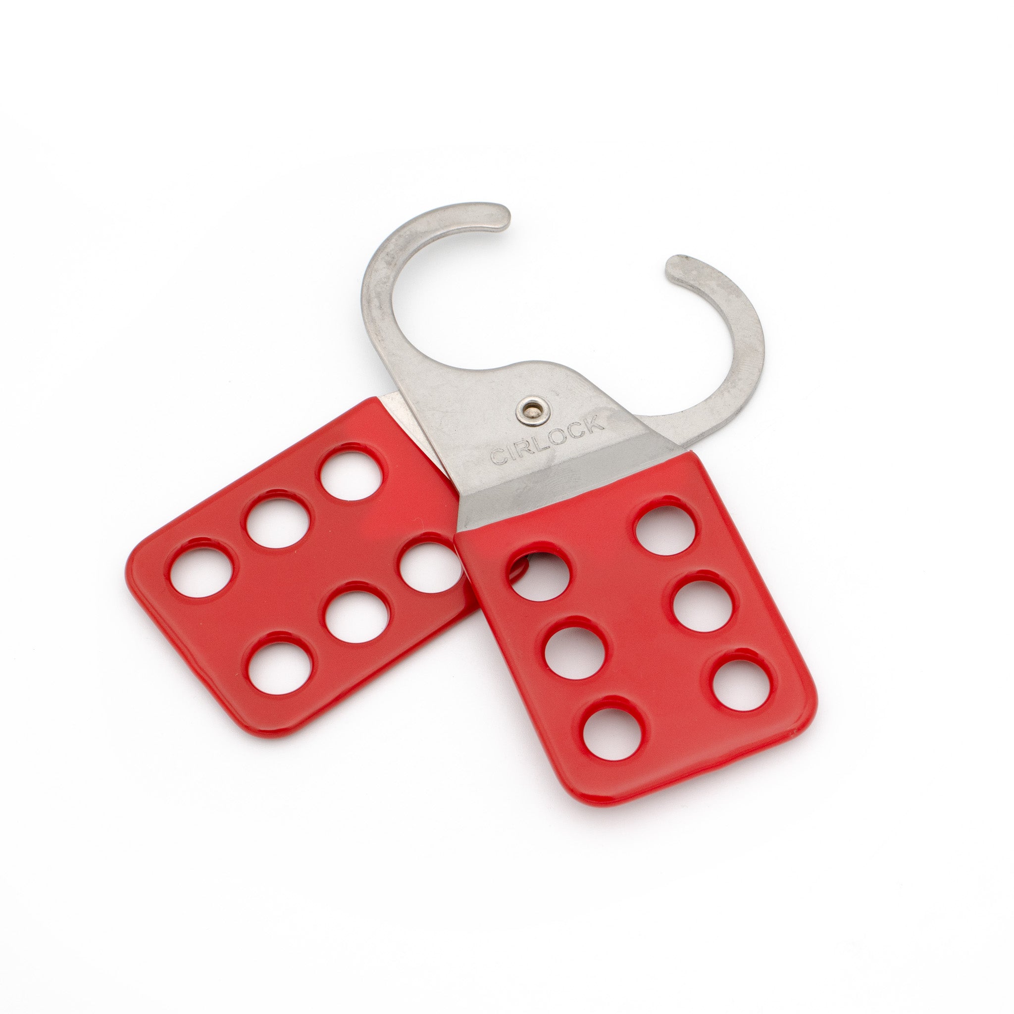 Cirlock SLH-30 - Stainless Steel 6 Hole Lockout Hasp - With red coatin