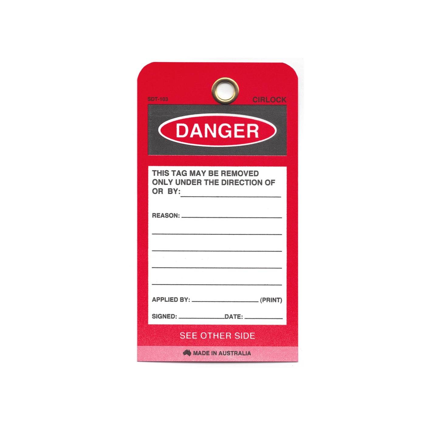 Cirlock SDT-103 Personal Danger Tags - Poly- 5 Pack