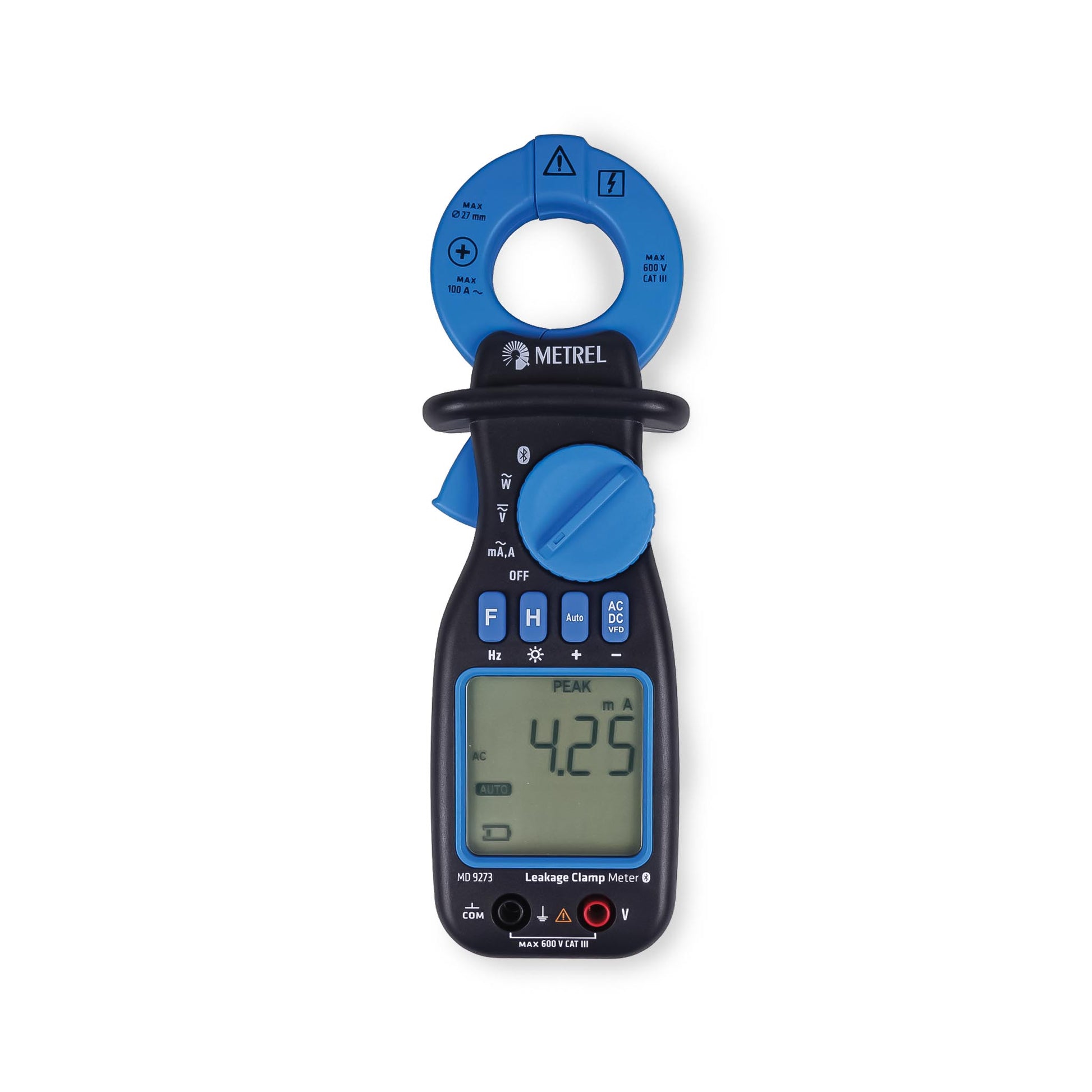 MD 9273 Bluetooth® TRMS Leakage Clamp with Power Functions 28mm Jaw CAT IV 300V CATIII 600V - 1