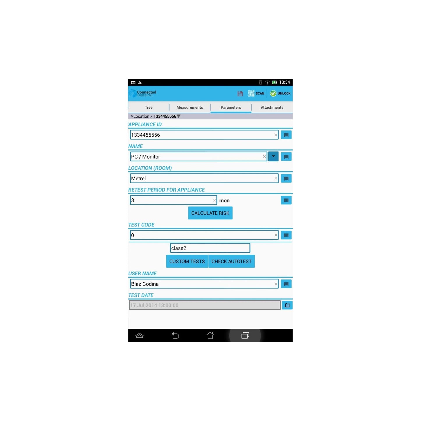 Metrel APAT Android Software License