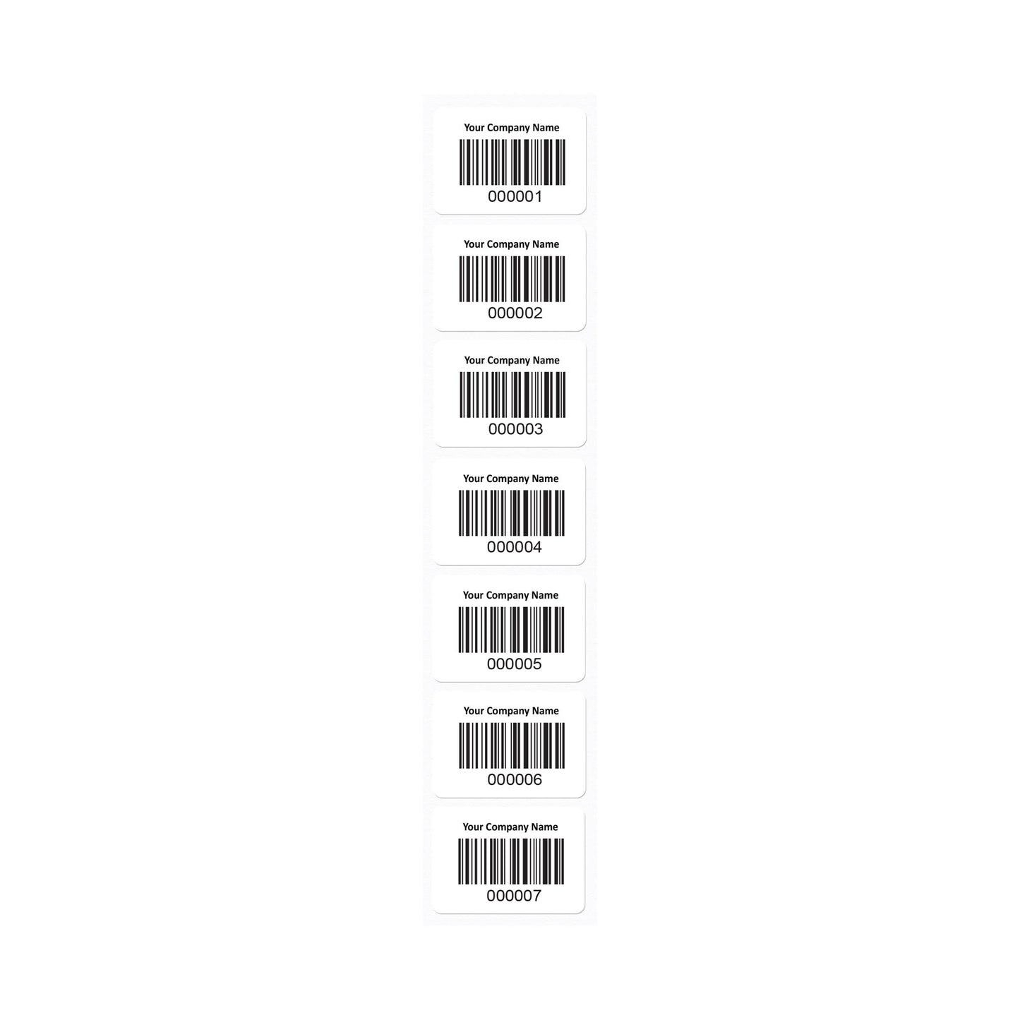 Plastic Asset ID Barcode Labels - 40mm x 28mm (Pack of 500)