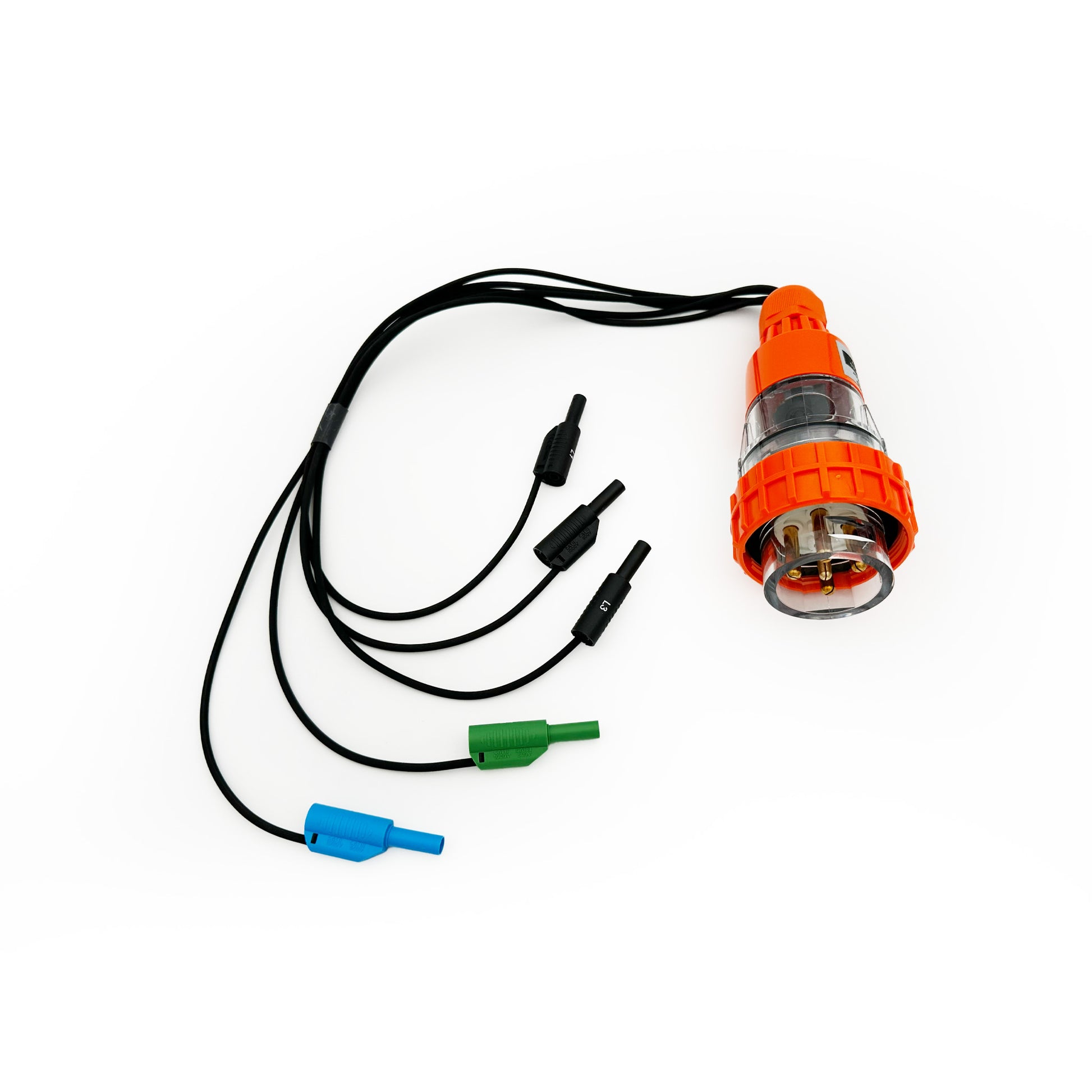 20A 3-Phase Plug to 4mm Banana Plug Test Lead Adaptor - 1
