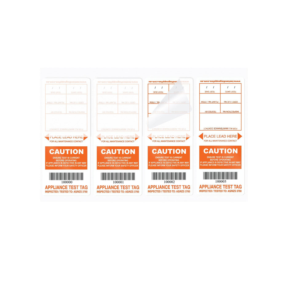 Standard Self Laminating Test Tags