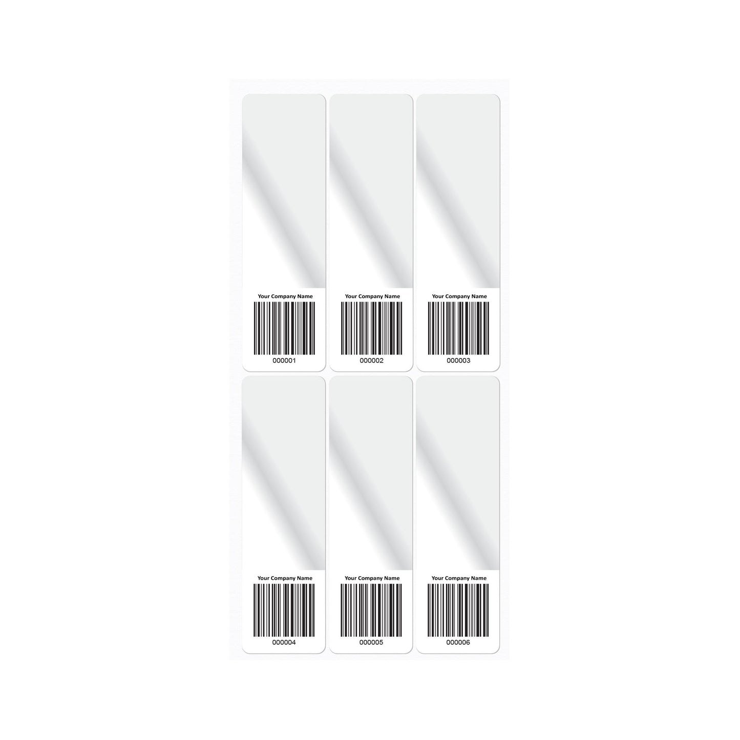 Wrap Around Asset ID Barcode Custom Labels 100mm x 30mm (500 pack)