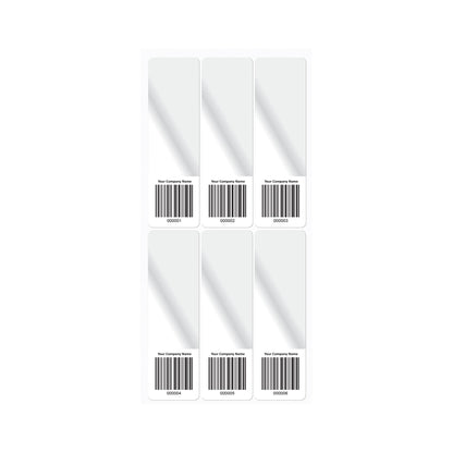 Wrap Around Asset ID Barcode Custom Labels 100mm x 30mm (500 pack) - 1