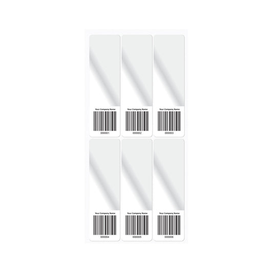 Wrap Around Asset ID Barcode Custom Labels 100mm x 30mm (500 pack)