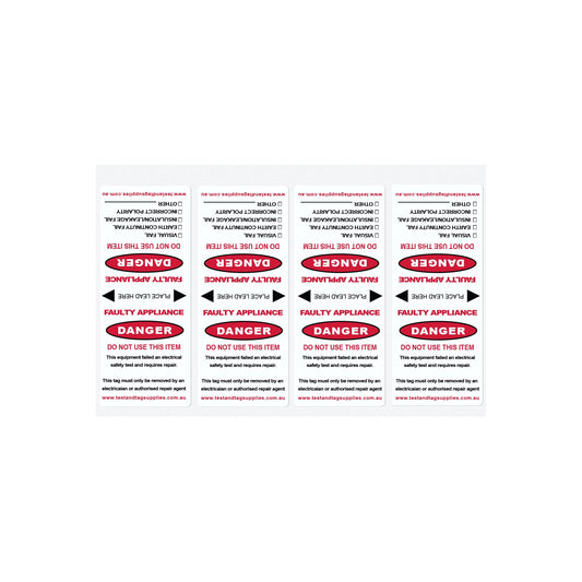 Standard Danger Tags - fast tags (100 pack) with Pen