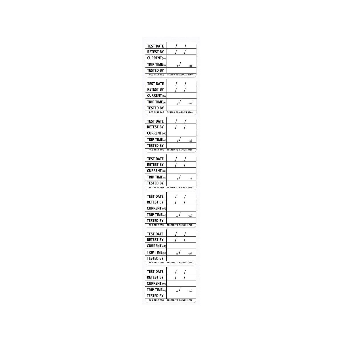 RCD Test Tags (100 pack)