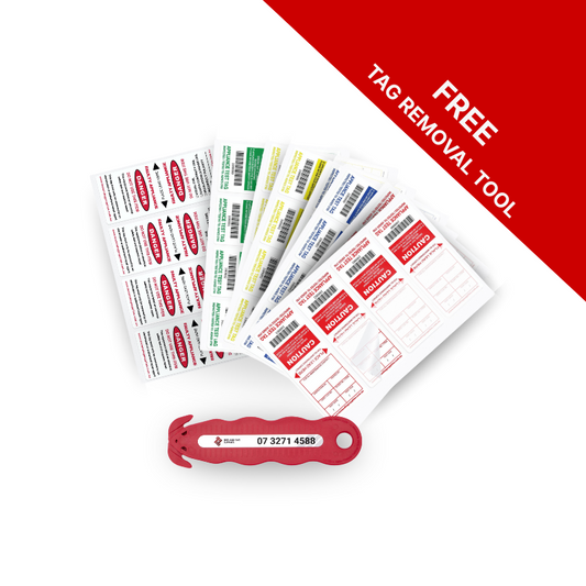 Self Laminating Test Tags - Yearly Rainbow Kit