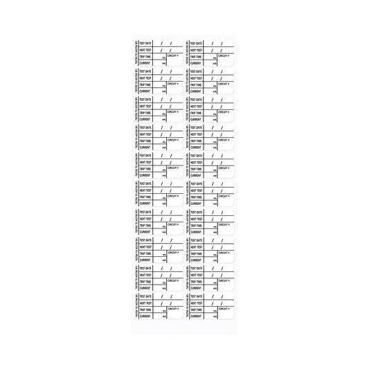 Slimline small RCD test tags (200 pack) 35mm x 17mm