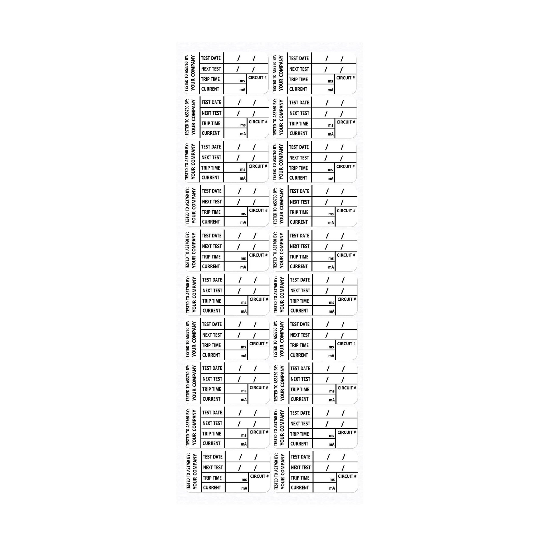 Customised RCD Test Tags - 35mm x 17mm (500 Pack) - 1